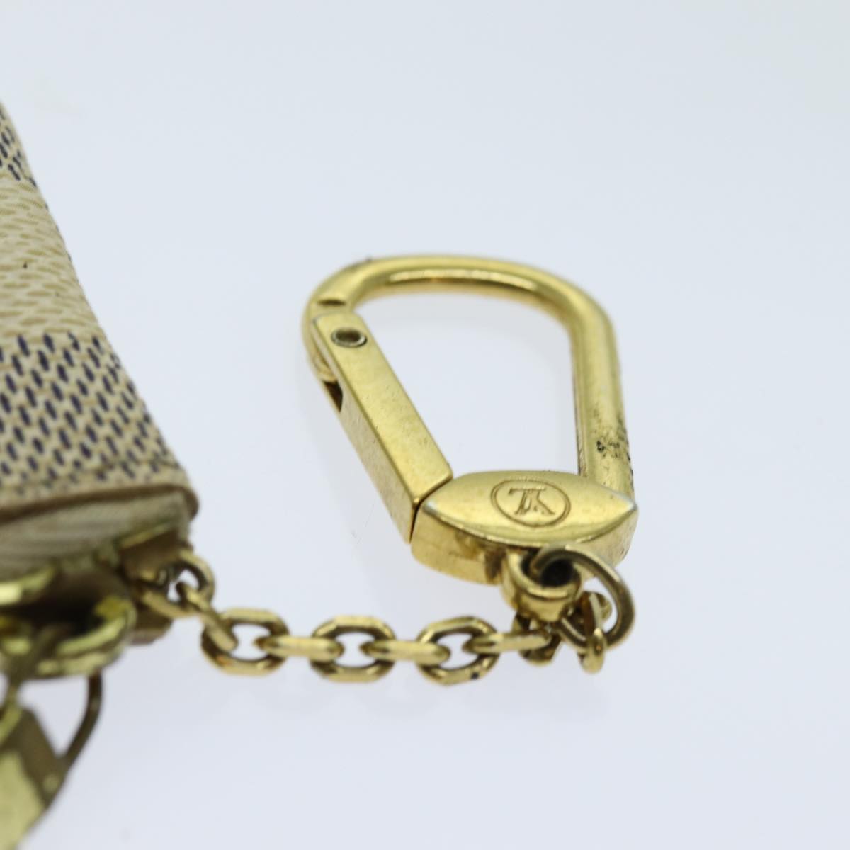 LOUIS VUITTON Damier Azur Pochette Cles Coin Purse N62659 LV th4773
