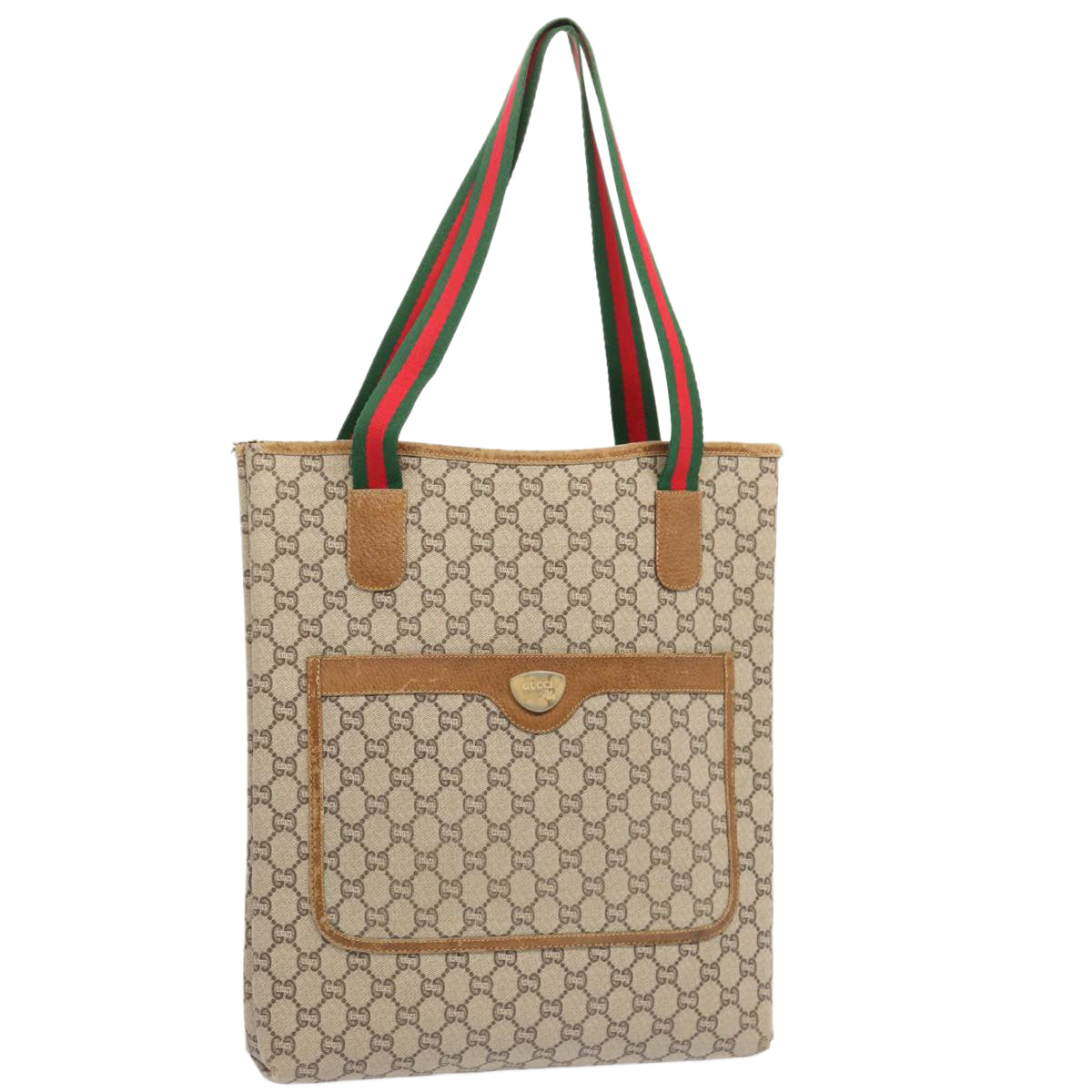 Luxury Gucci Trending 2025 GG Plus Supreme Web Sherry Line Tote Bag Beige Red Green  th4782