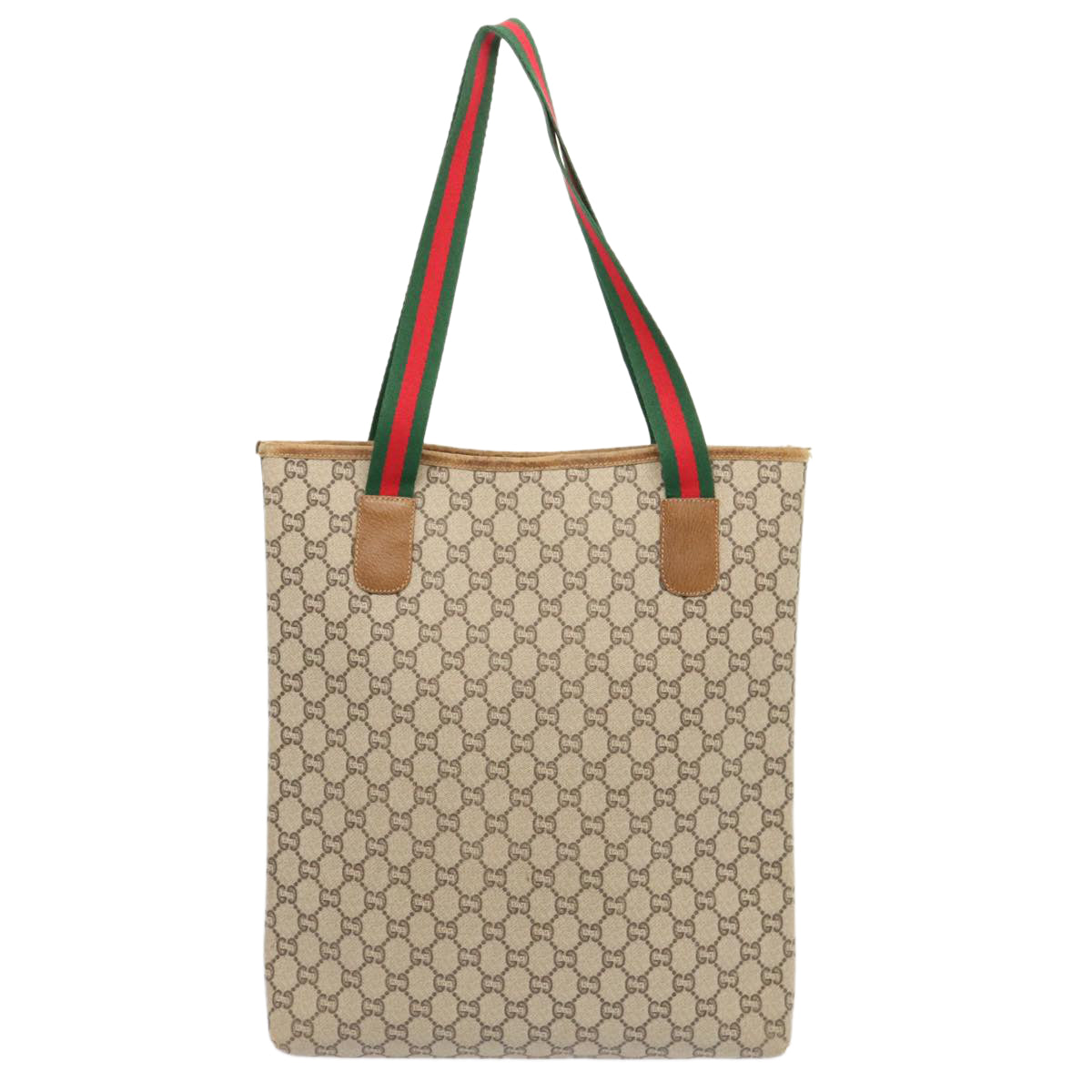 Luxury Gucci Trending 2025 GG Plus Supreme Web Sherry Line Tote Bag Beige Red Green  th4782