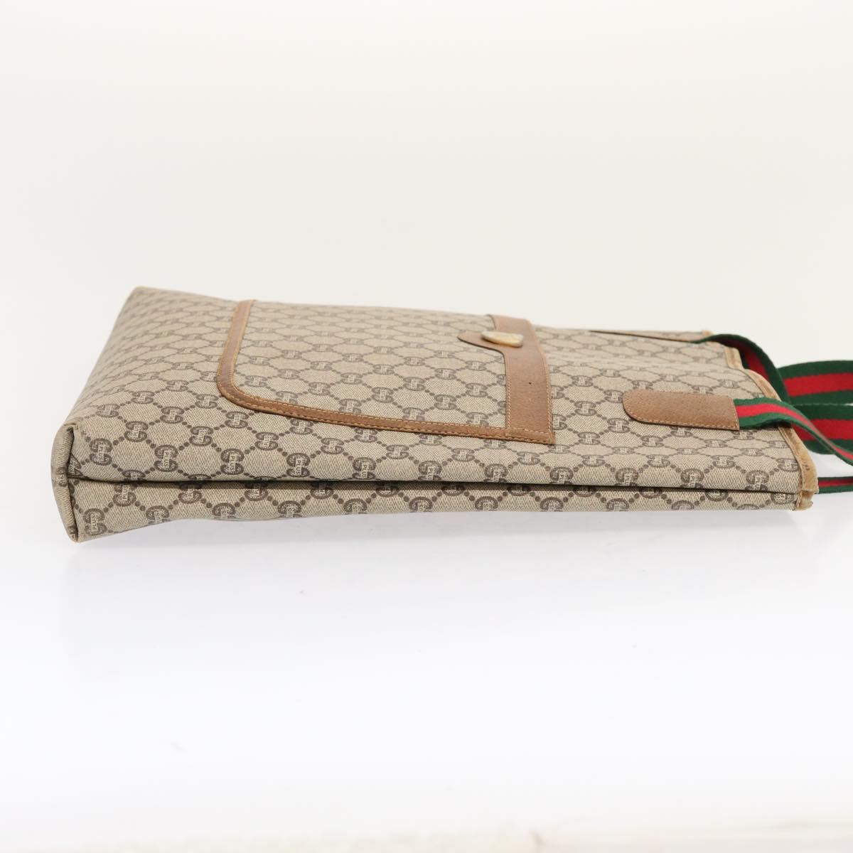 Luxury Gucci Trending 2025 GG Plus Supreme Web Sherry Line Tote Bag Beige Red Green  th4782