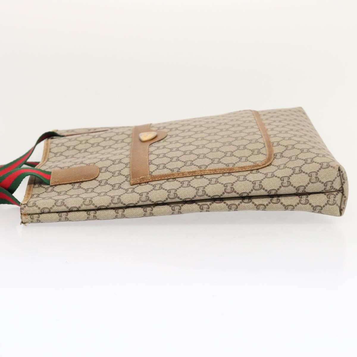 Luxury Gucci Trending 2025 GG Plus Supreme Web Sherry Line Tote Bag Beige Red Green  th4782
