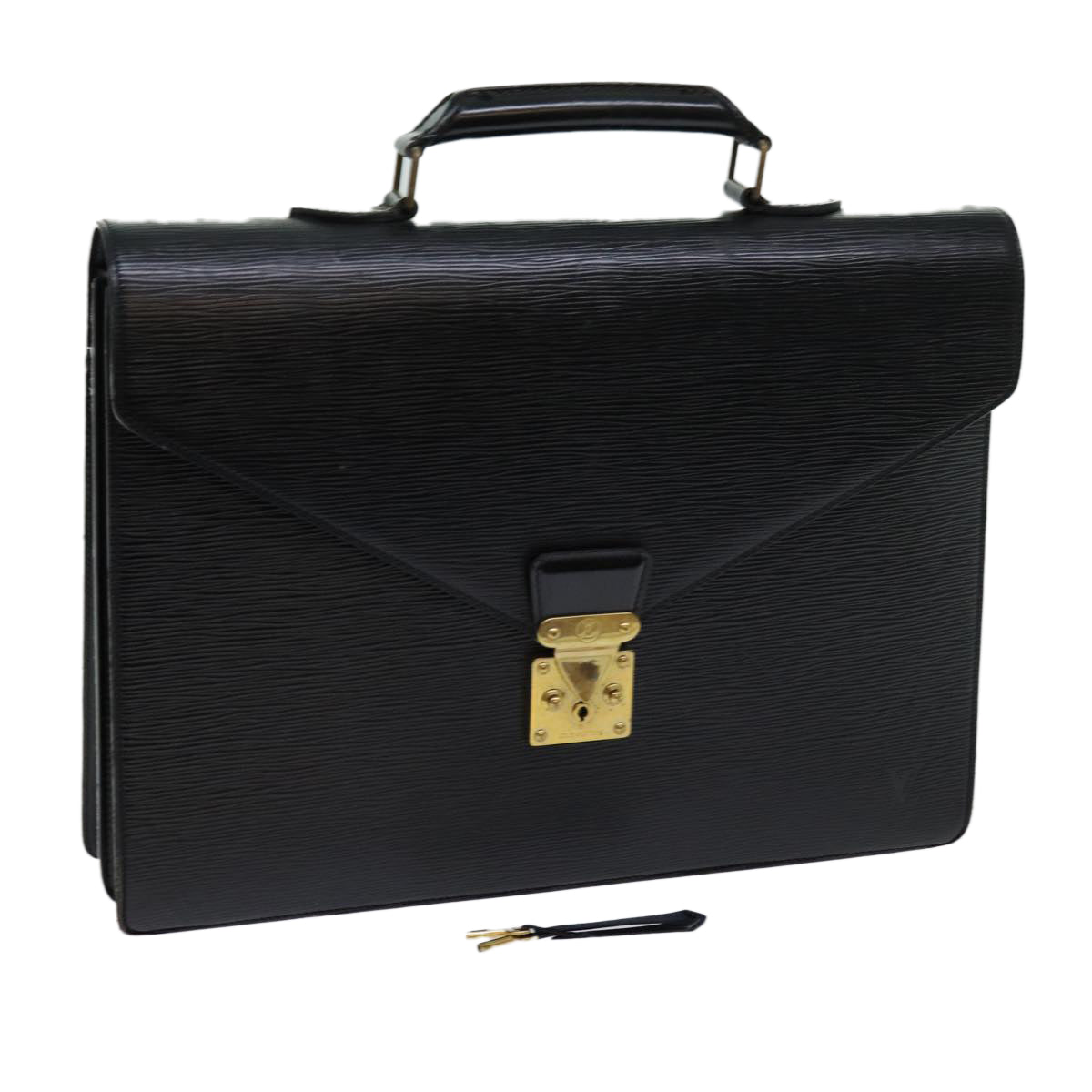 LOUIS VUITTON Epi Serviette Ambassador Business Bag Black M54412 LV th4783