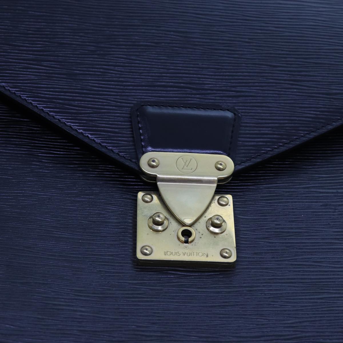 LOUIS VUITTON Epi Serviette Ambassador Business Bag Black M54412 LV th4783
