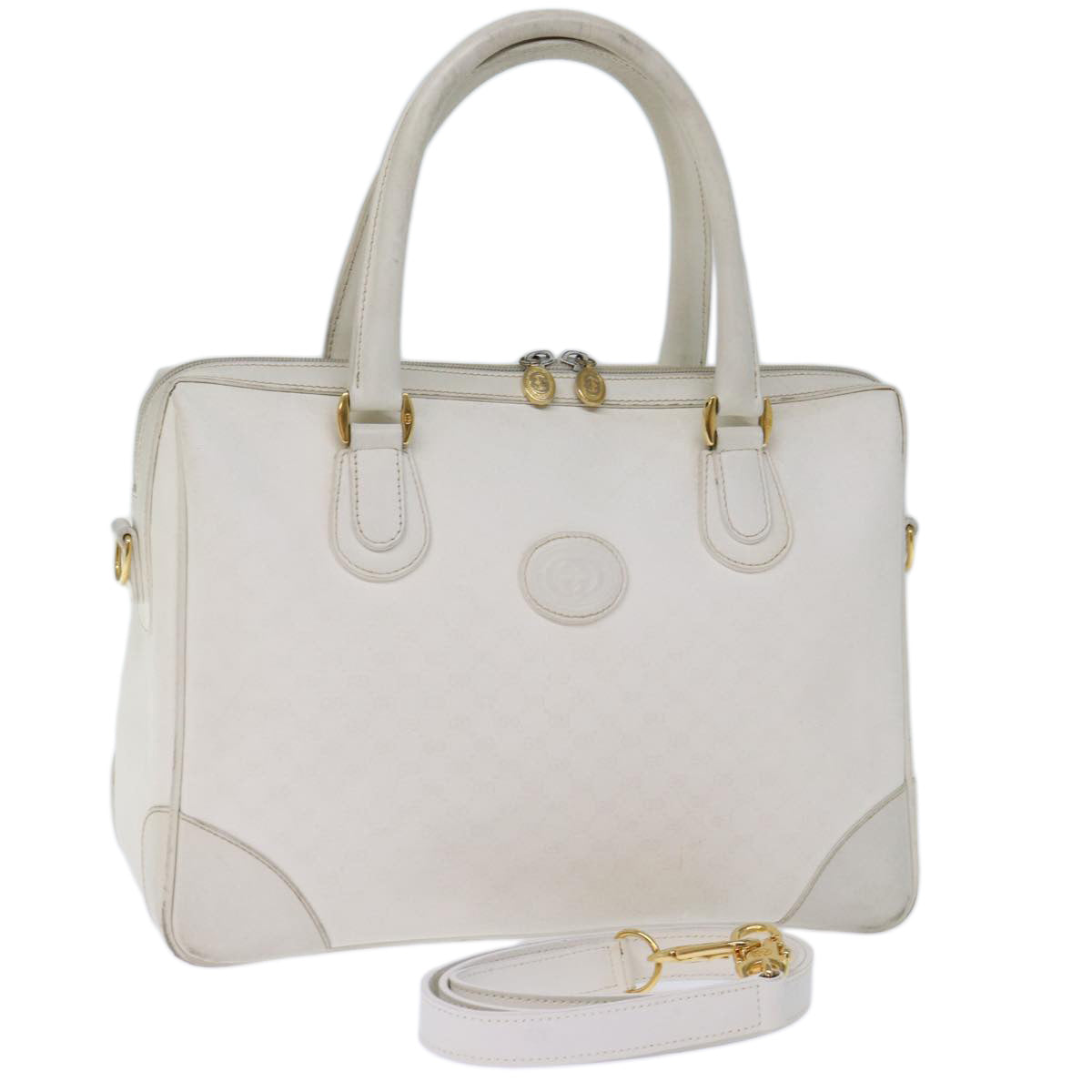 Luxury Gucci Trending 2025 Micro GG Canvas Hand Bag PVC 2way White 002 123 0167  th4828