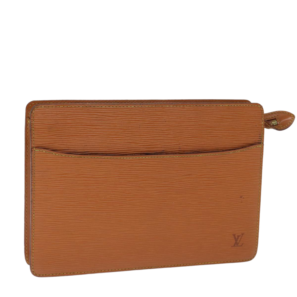 LOUIS VUITTON Epi Pochette Homme Bag Brown Zipang gold M52528 LV th4899
