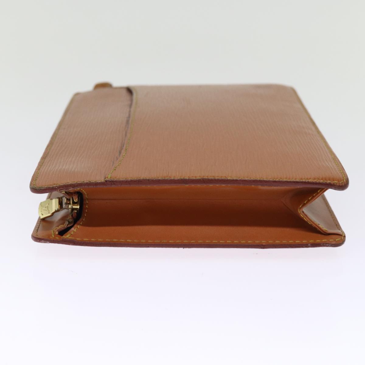 LOUIS VUITTON Epi Pochette Homme Bag Brown Zipang gold M52528 LV th4899
