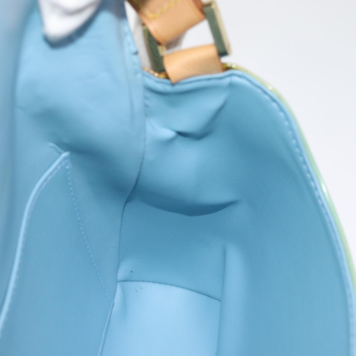 LOUIS VUITTON Monogram Vernis Thompson Street Bag Baby Blue M91009 th4937