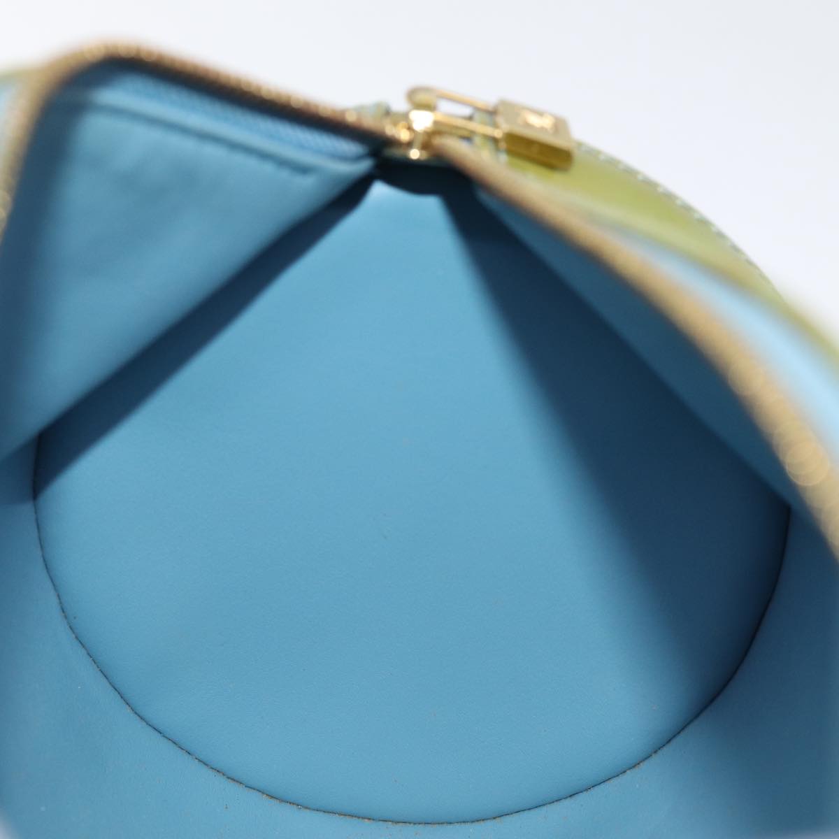 LOUIS VUITTON Monogram Vernis Bedford Hand Bag Baby Blue M91007 LV th4938