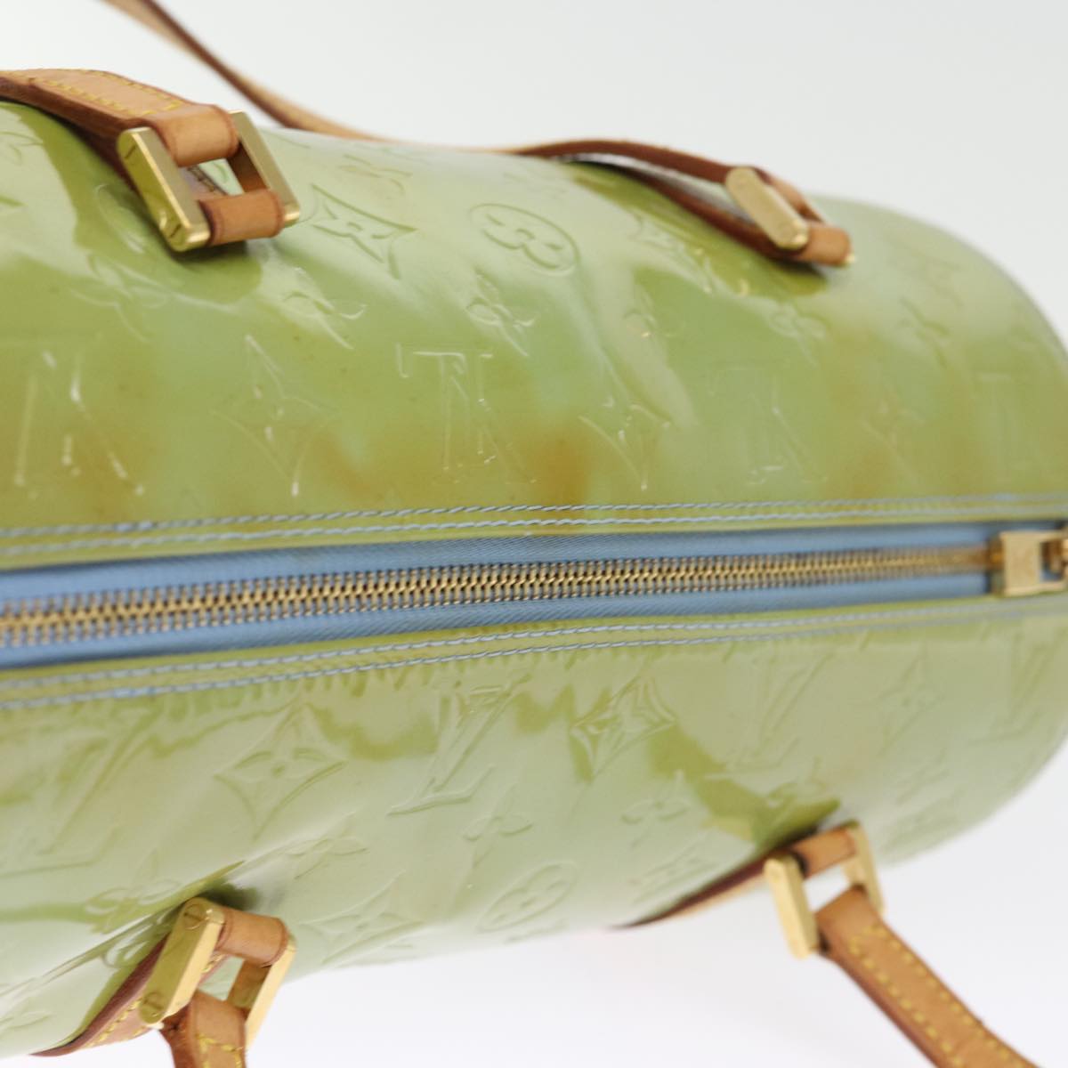 LOUIS VUITTON Monogram Vernis Bedford Hand Bag Baby Blue M91007 LV th4938