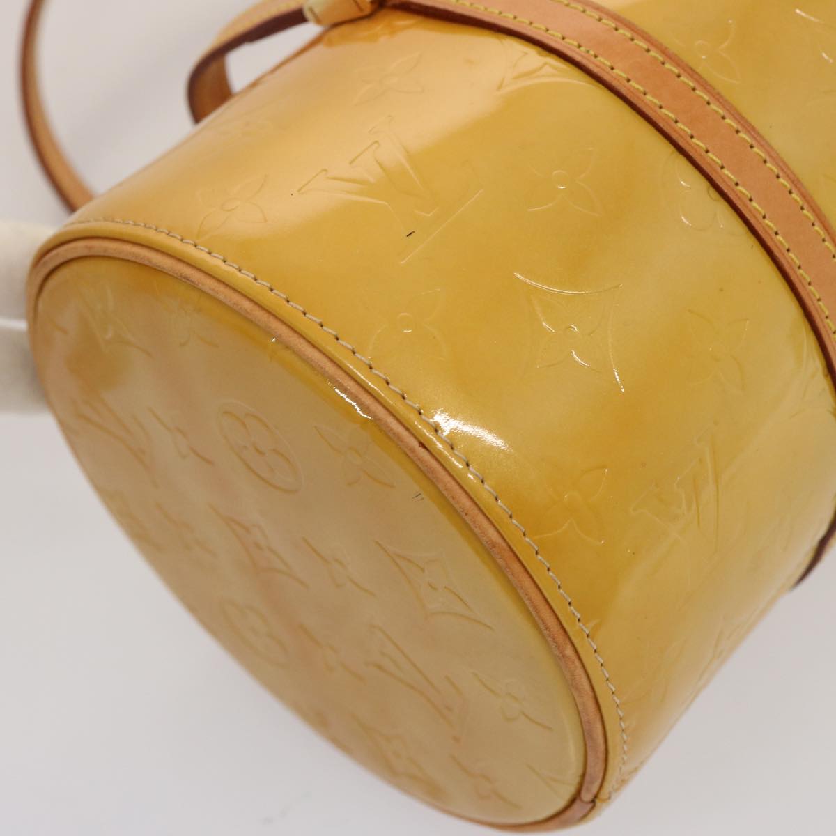 LOUIS VUITTON Monogram Vernis Bedford Hand Bag Beige M91006 LV th4939