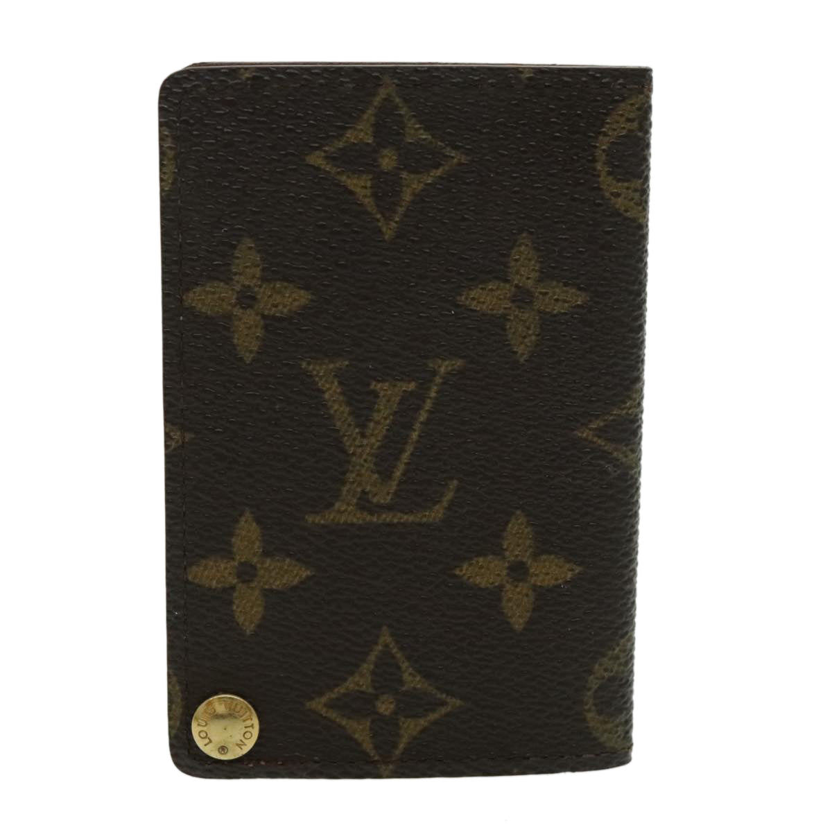 LOUIS VUITTON Monogram Porte Cartes Credit Pression Case M60937 LV th5389
