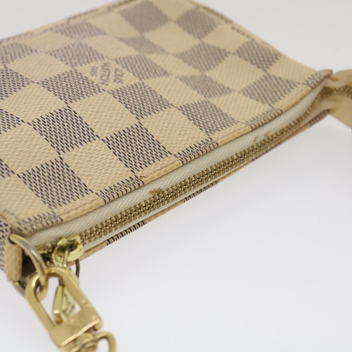 LOUIS VUITTON Damier Azur Mini Pochette Accessoires Pouch N58010 LV 35103