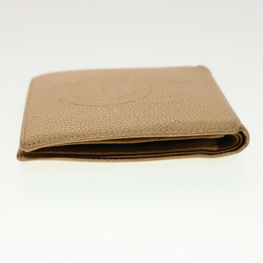 Luxury Chanel Wallet Caviar Skin Beige CC  ti1127