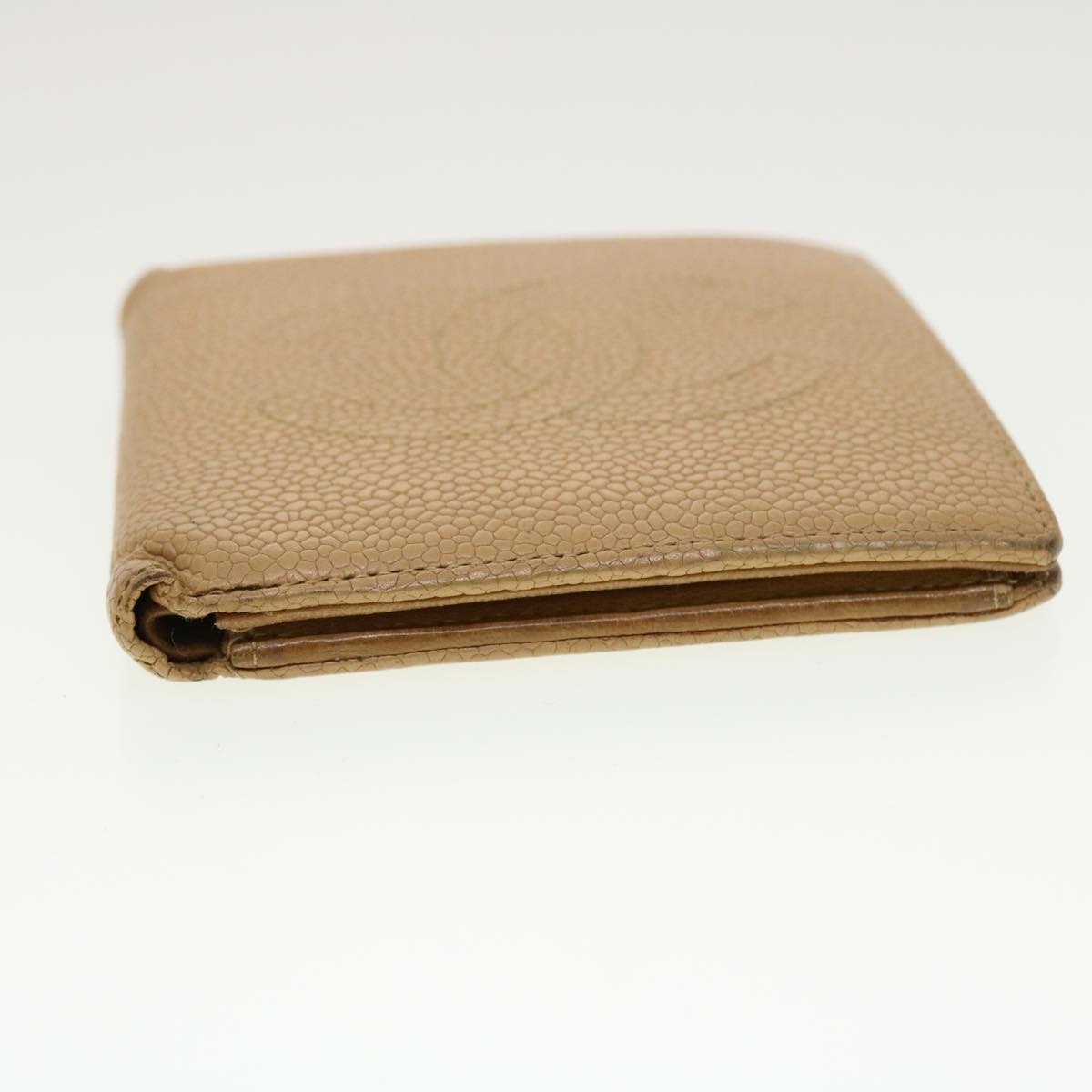 Luxury Chanel Wallet Caviar Skin Beige CC  ti1127