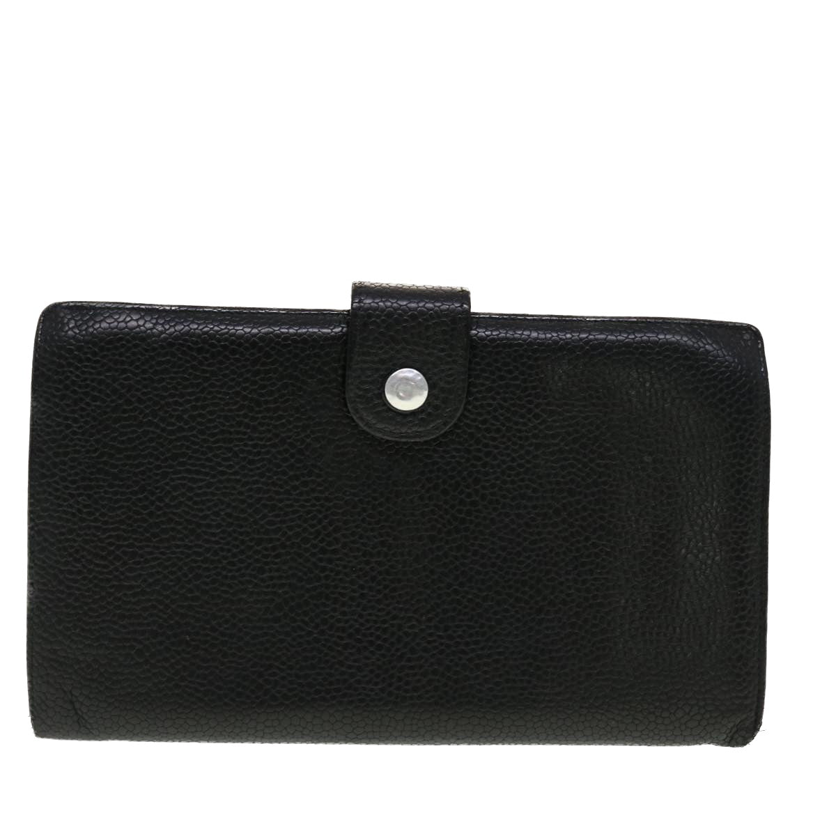 Luxury Chanel Long Wallet Caviar Skin Black CC  ti1128