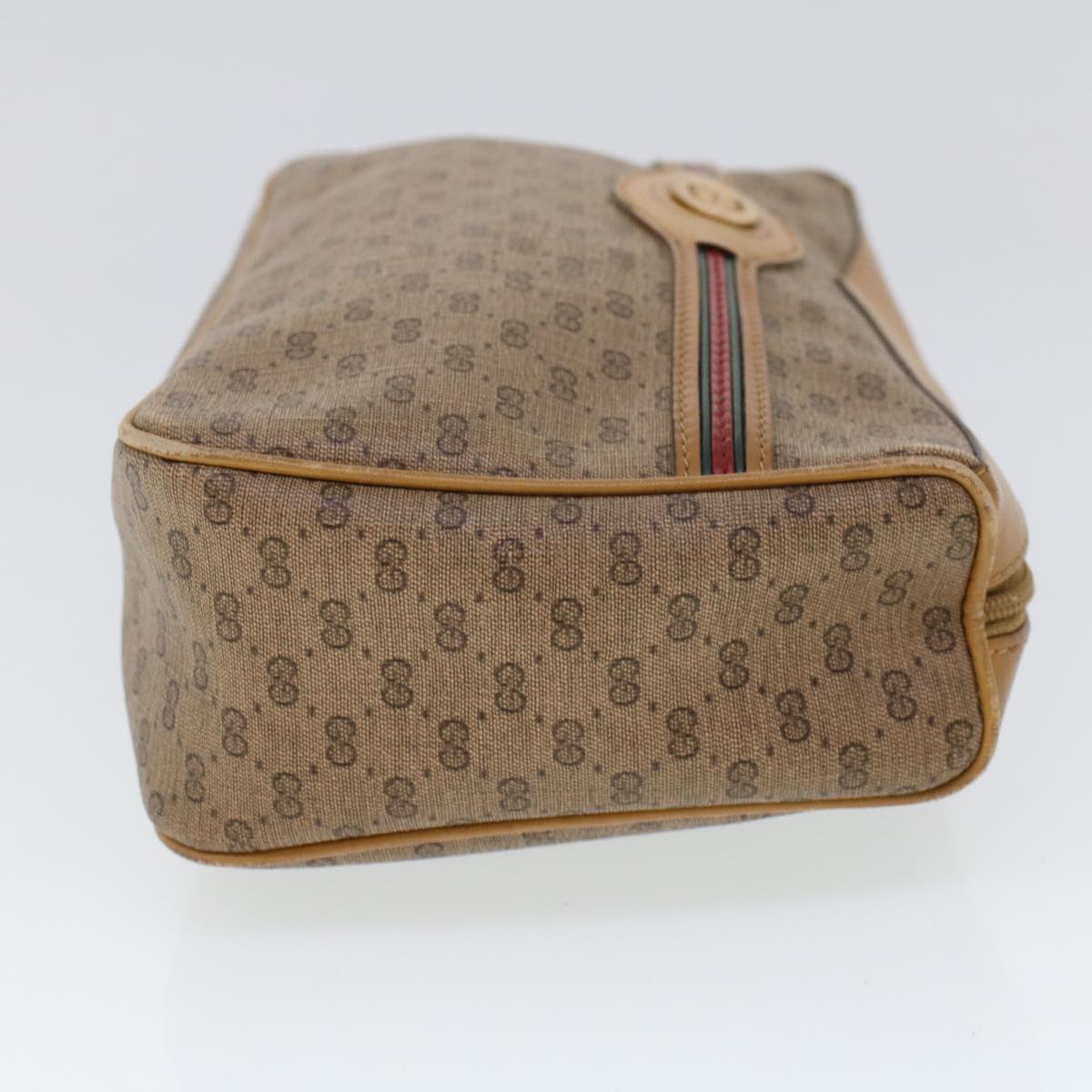 Luxury Gucci Micro GG Canvas Web Sherry Line Clutch Bag Beige 014 904 0018 1207