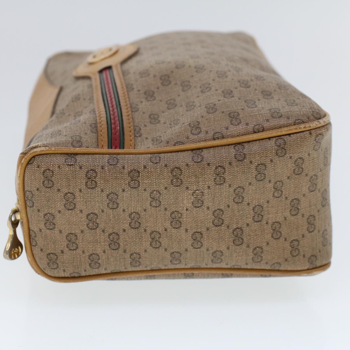 Luxury Gucci Micro GG Canvas Web Sherry Line Clutch Bag Beige 014 904 0018 1207