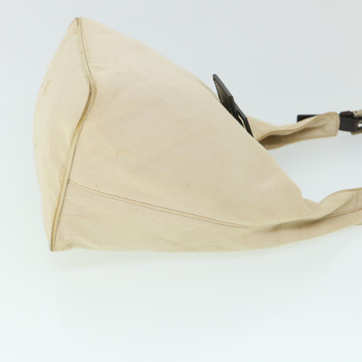Luxury FendiMamma Baguette Shoulder Bag Canvas Leather Beige Brownti1234