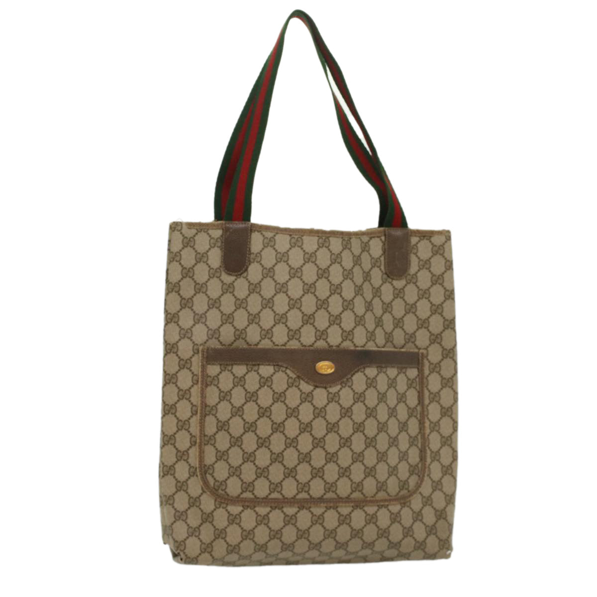 Luxury Gucci GG Canvas Web Sherry Line Tote Bag Beige Red Green 39 02 003 1250