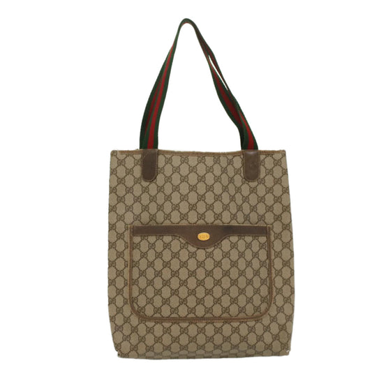 Luxury Gucci GG Canvas Web Sherry Line Tote Bag Beige Red Green 39 02 003 1250