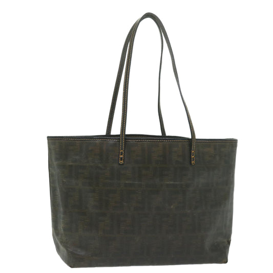 Luxury FendiZucca Canvas Tote Bag Brownti1394