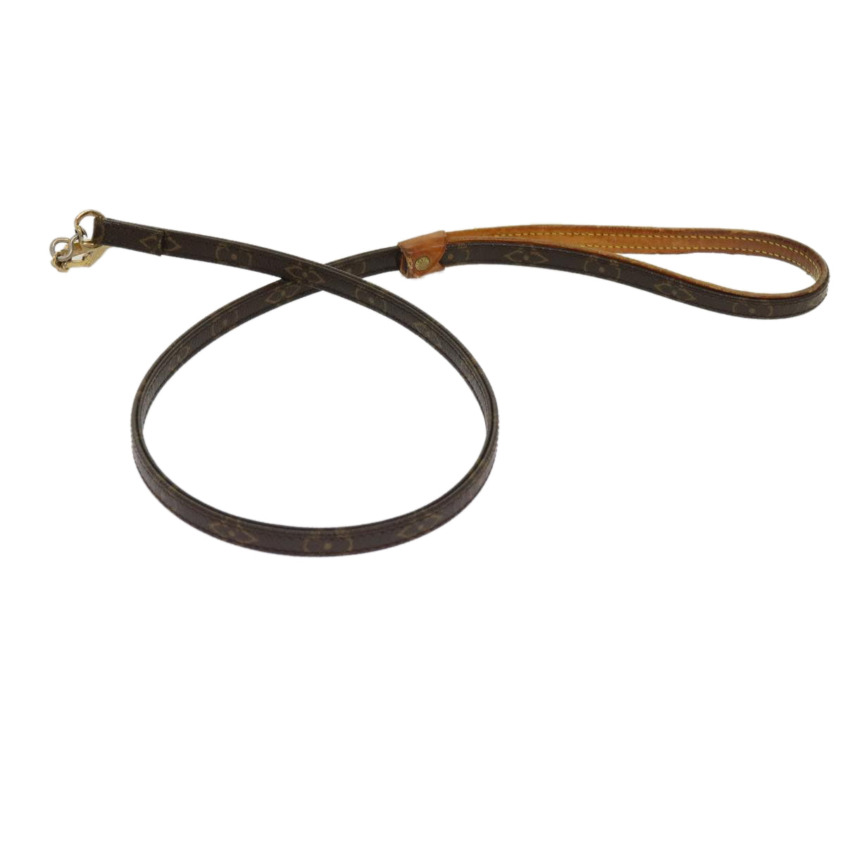 LOUIS VUITTON Monogram Less Baxter MM Dog Leash M58056 LV ti1404