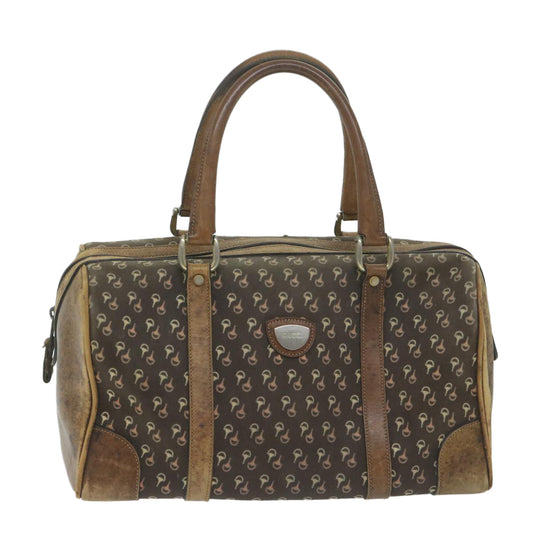 GUCCI Horsebit Boston Bag Canvas Brown 1463
