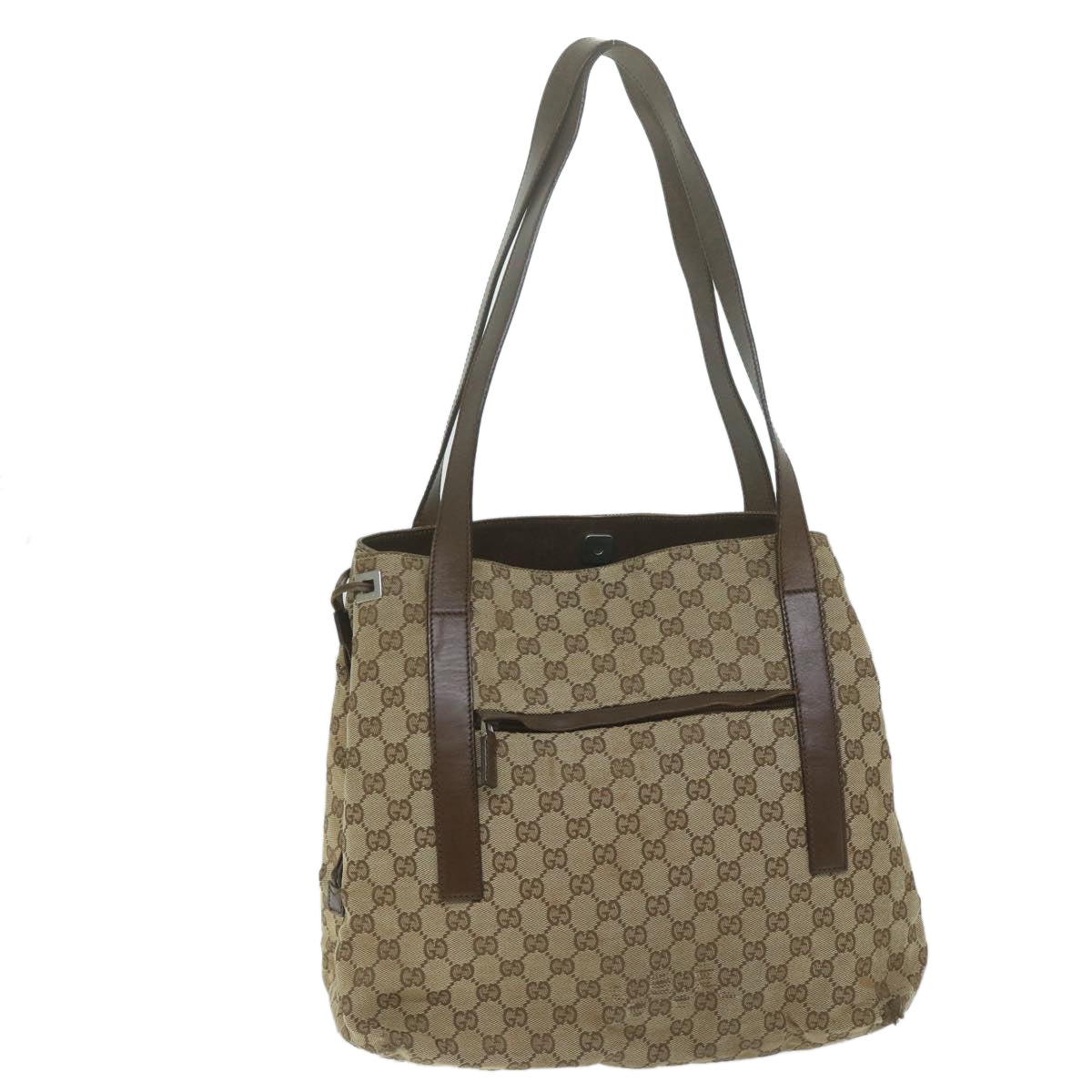GUCCI GG Canvas Shoulder Bag Beige 30501 1472