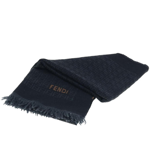 Luxury FendiZucchino Canvas Scarf Wool Blackti1475