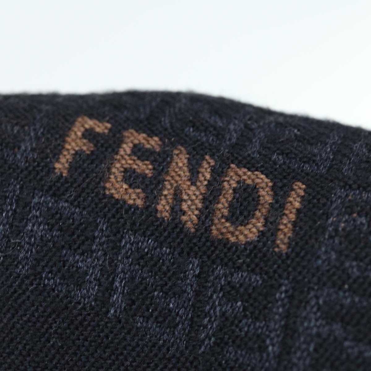 Luxury FendiZucchino Canvas Scarf Wool Blackti1475
