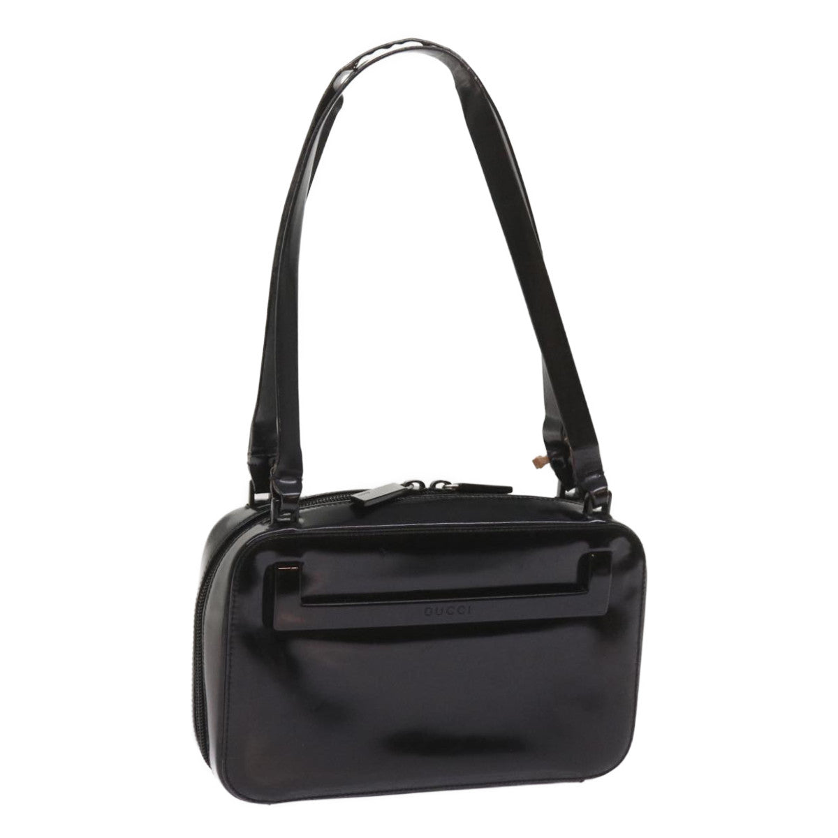 GUCCI Shoulder Bag Leather Black 1489