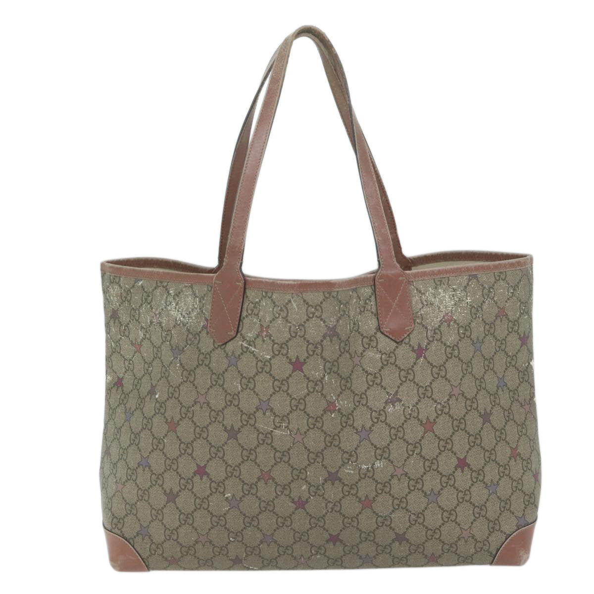 GUCCI GG Supreme Tote Bag PVC Beige 309498 1498