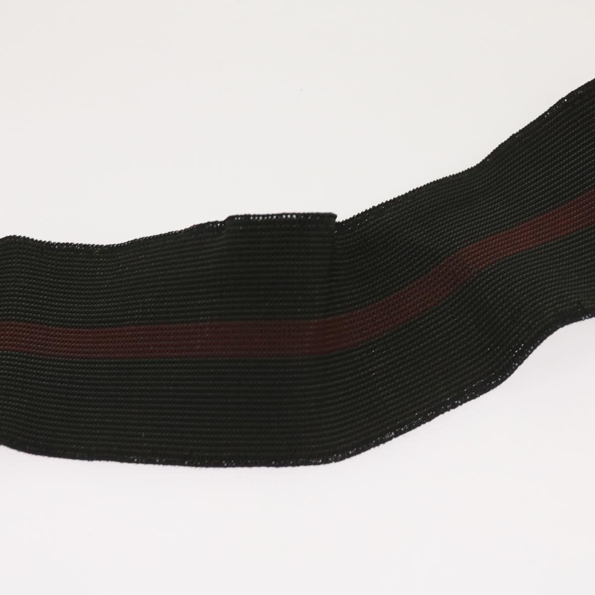 GUCCI Sherry Line Belt Rubber 26.8""-48"" Black Red 1512