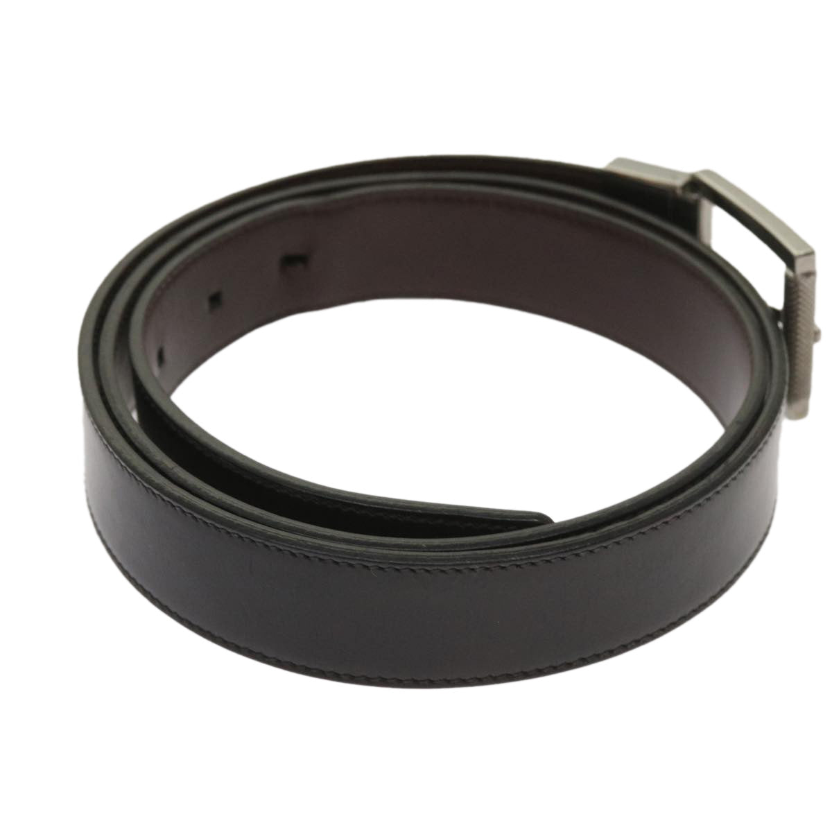GUCCI Belt Leather 38.6""-40.2"" Black 1520