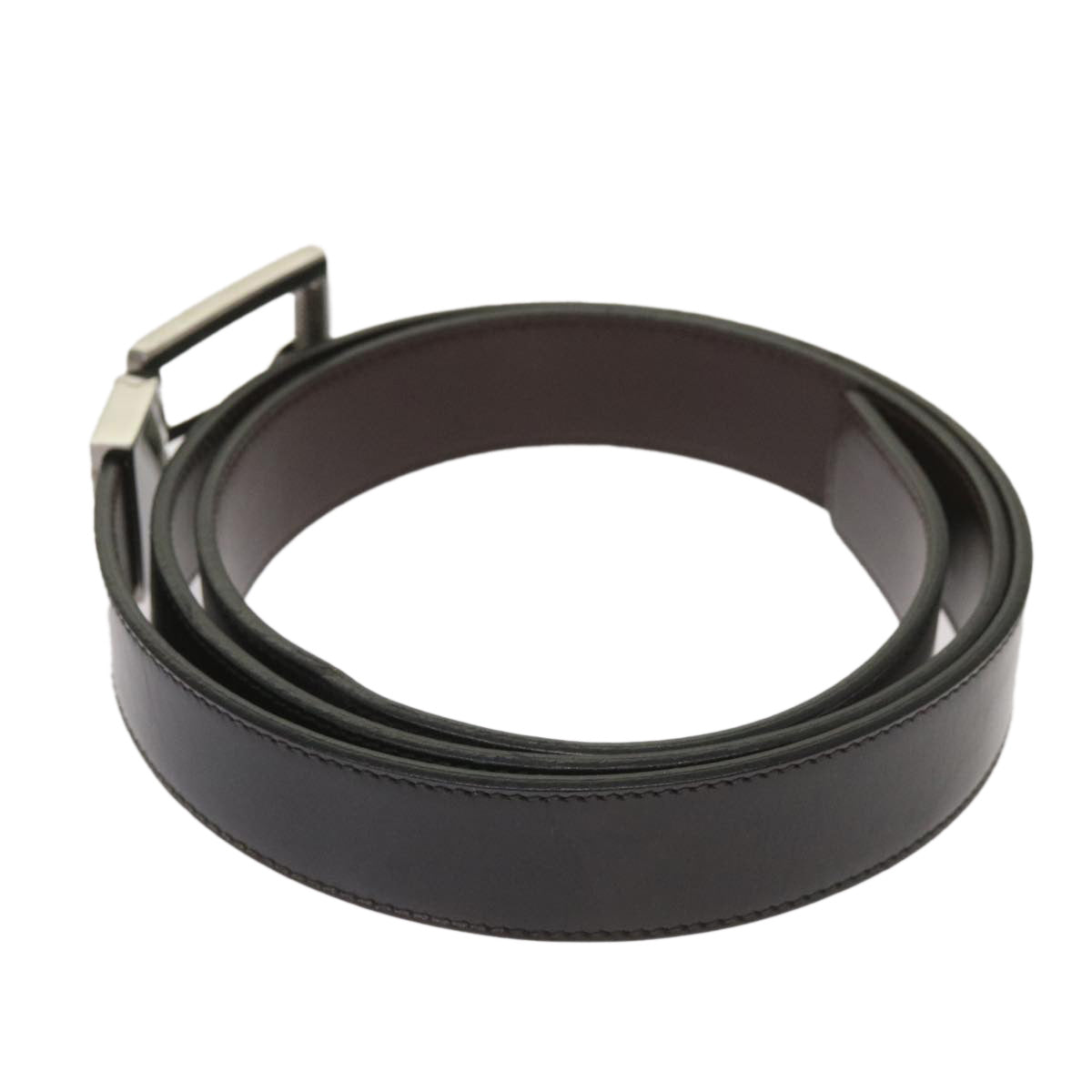 GUCCI Belt Leather 38.6""-40.2"" Black 1520