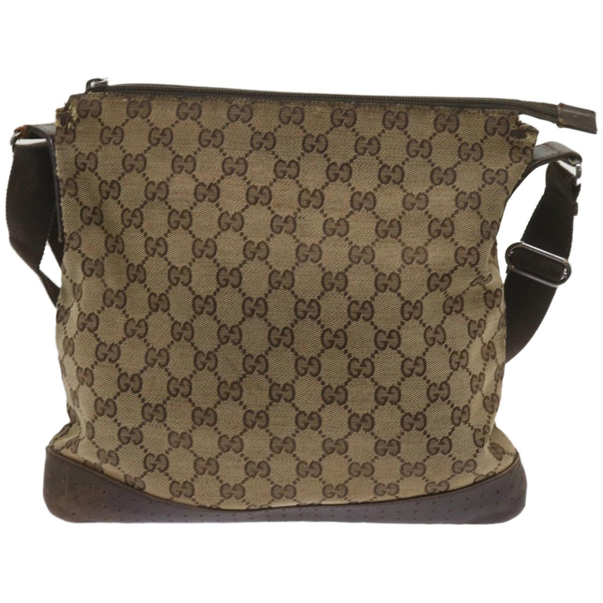 GUCCI GG Canvas Shoulder Bag Beige 145857 1551
