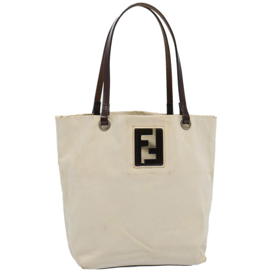 Luxury FendiTote Bag Canvas Beigeti1558