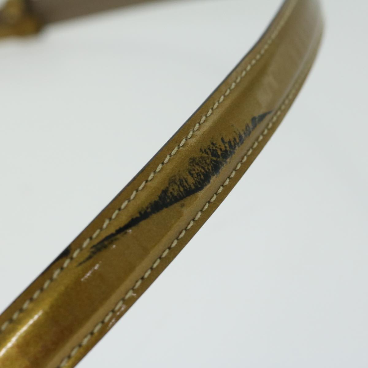 GUCCI Belt Leather 30.3"" Gold Tone 65 26 037 1046 0969 1574