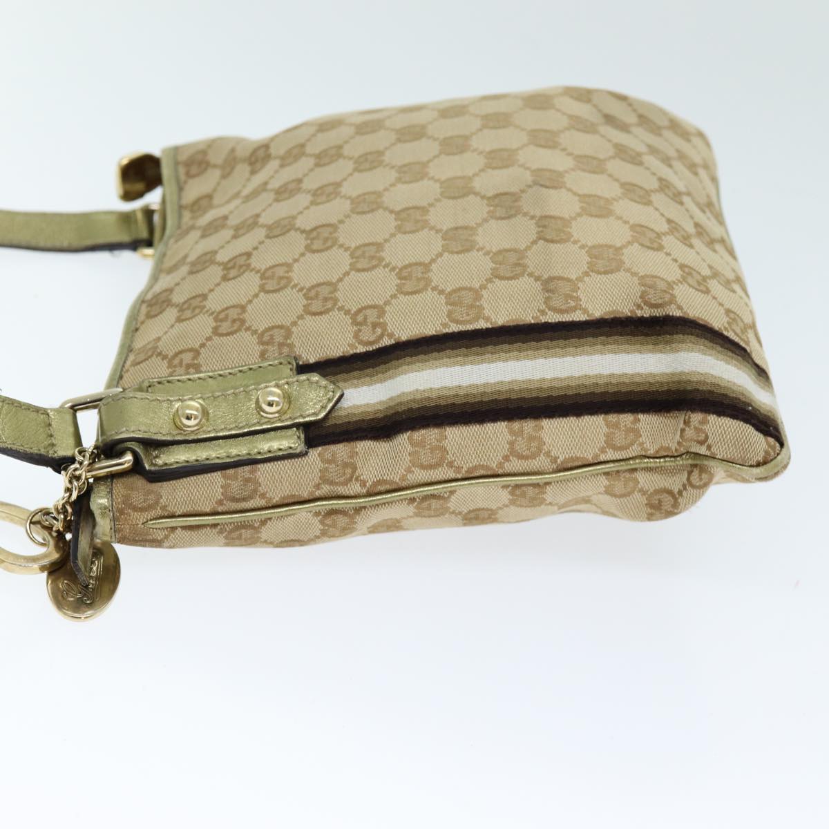 Luxury Gucci Trending 2025 GG Canvas Shoulder Bag Beige Gold 1674