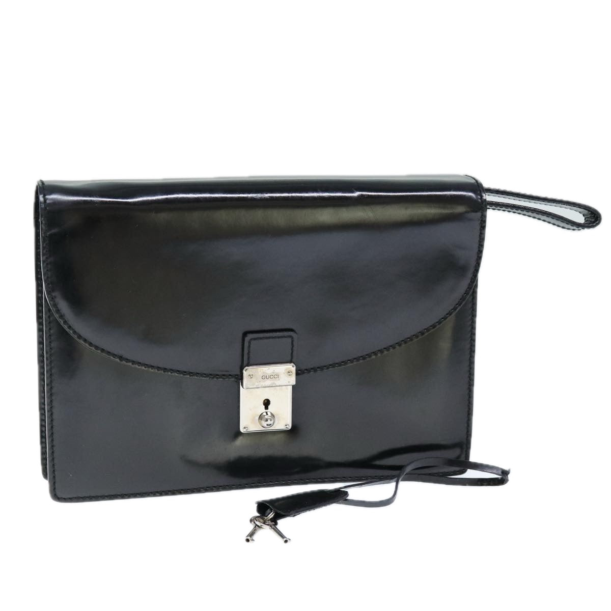 Luxury Gucci Trending 2025 Clutch Bag Enamel Black 018 122 1940 1679