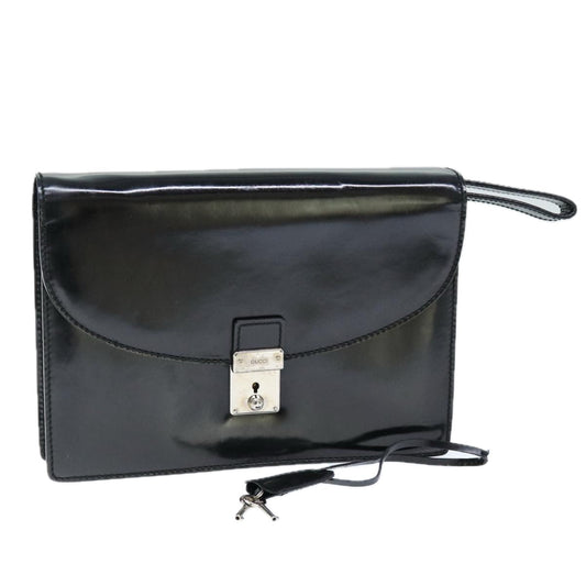 Luxury Gucci Trending 2025 Clutch Bag Enamel Black 018 122 1940 1679