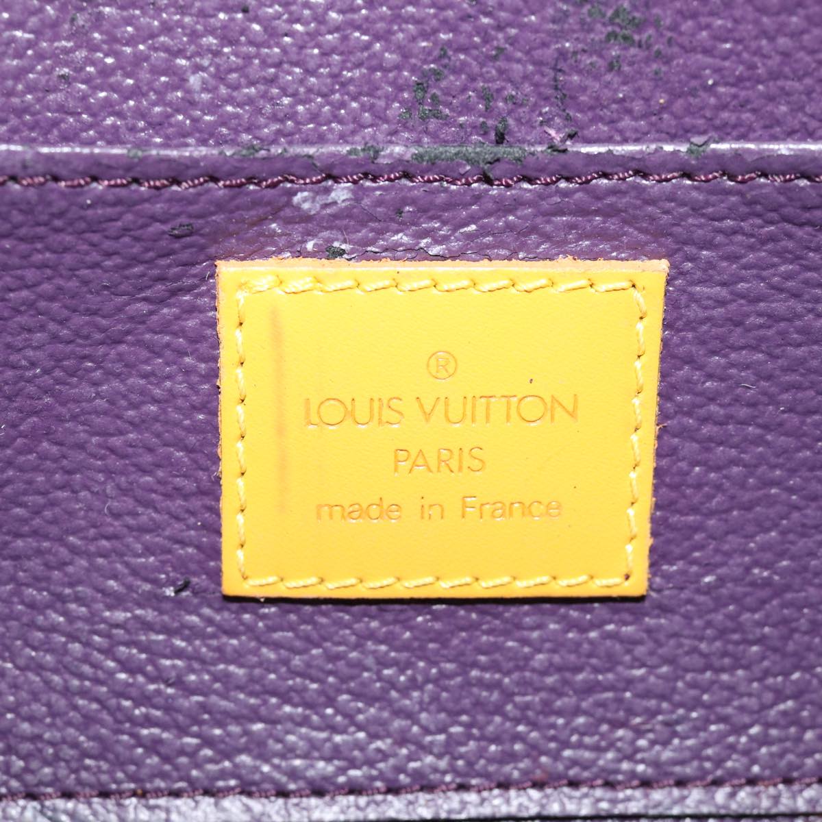 LOUIS VUITTON Epi Dauphine PM Pouch Yellow M48449 LV ti1746
