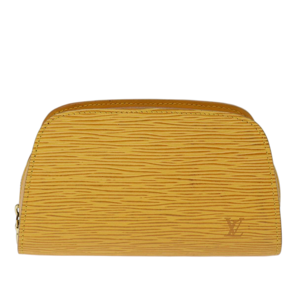 LOUIS VUITTON Epi Dauphine PM Pouch Yellow M48449 LV ti1746
