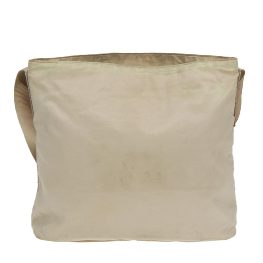 Luxury Prada Shoulder Bag Nylon Beige Silver  ti1944