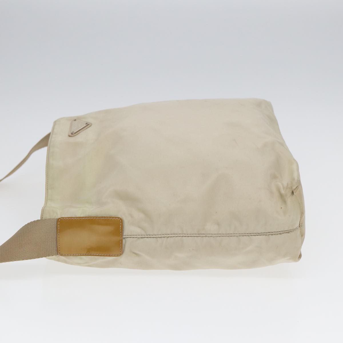 Luxury Prada Shoulder Bag Nylon Beige Silver  ti1944