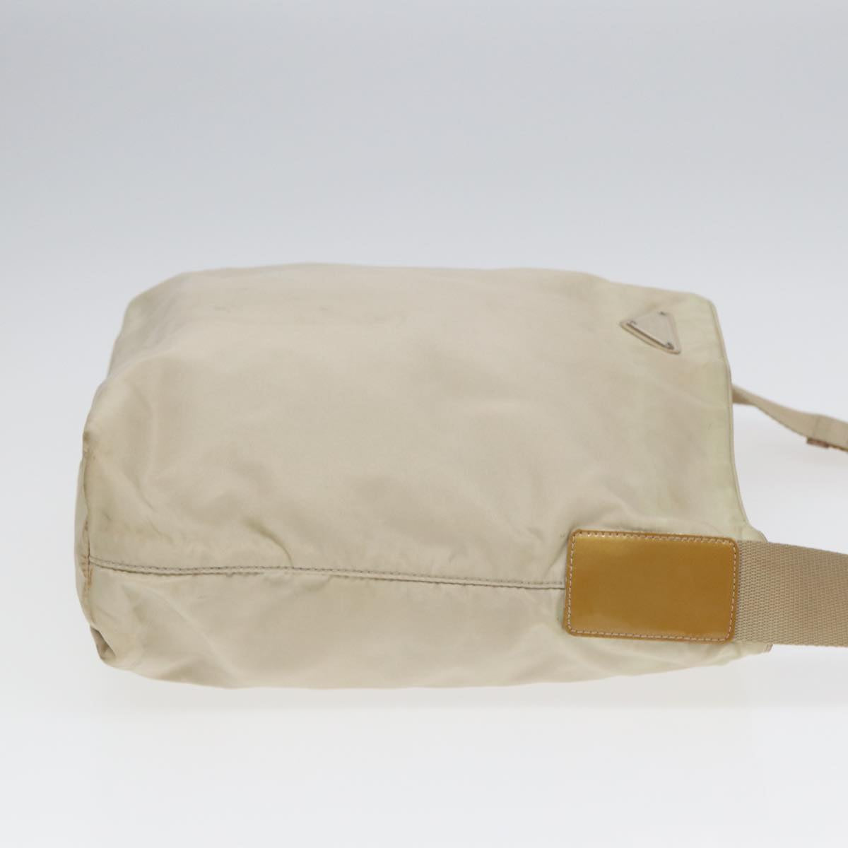 Luxury Prada Shoulder Bag Nylon Beige Silver  ti1944