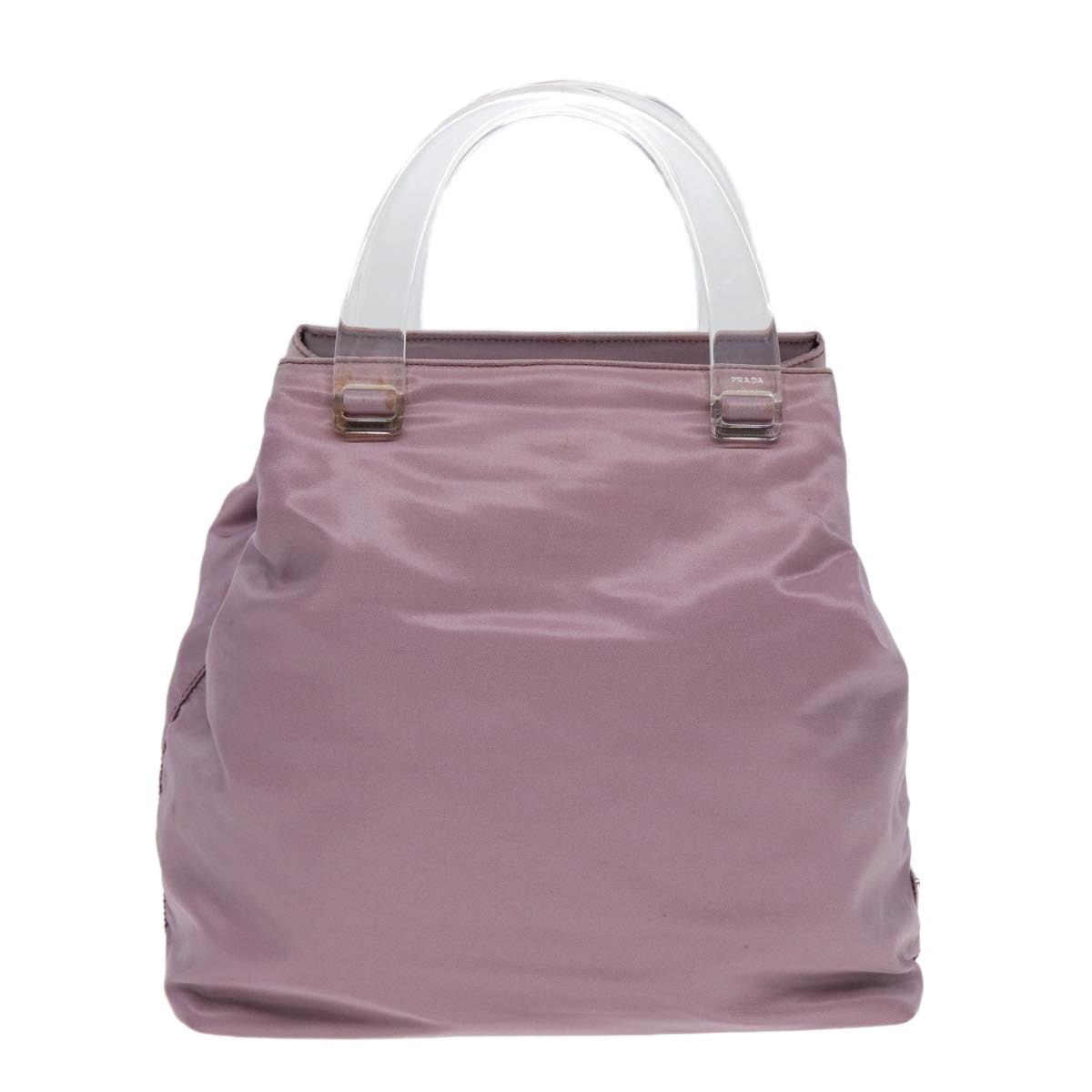 Luxury Prada Hand Bag Nylon Pink Silver  ti1945