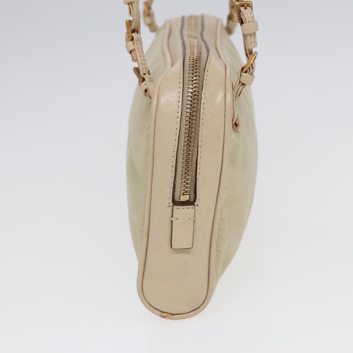 Luxury Prada Hand Bag Nylon Beige Gold  ti1946