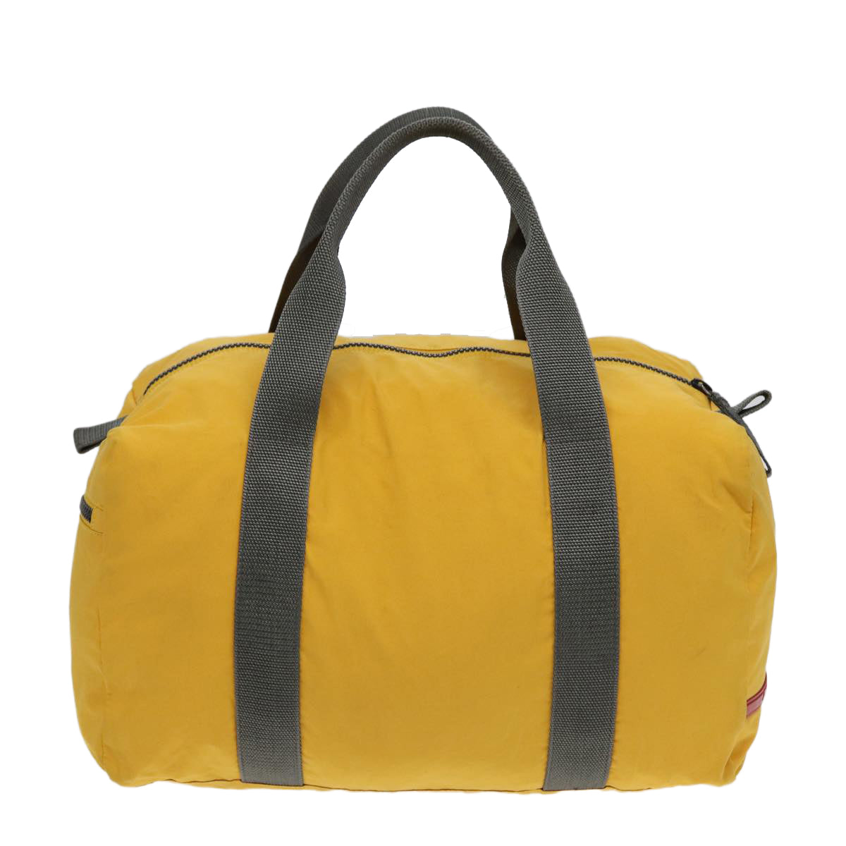Luxury Prada Sports Boston Bag Nylon Yellow Gray Silver  ti1954
