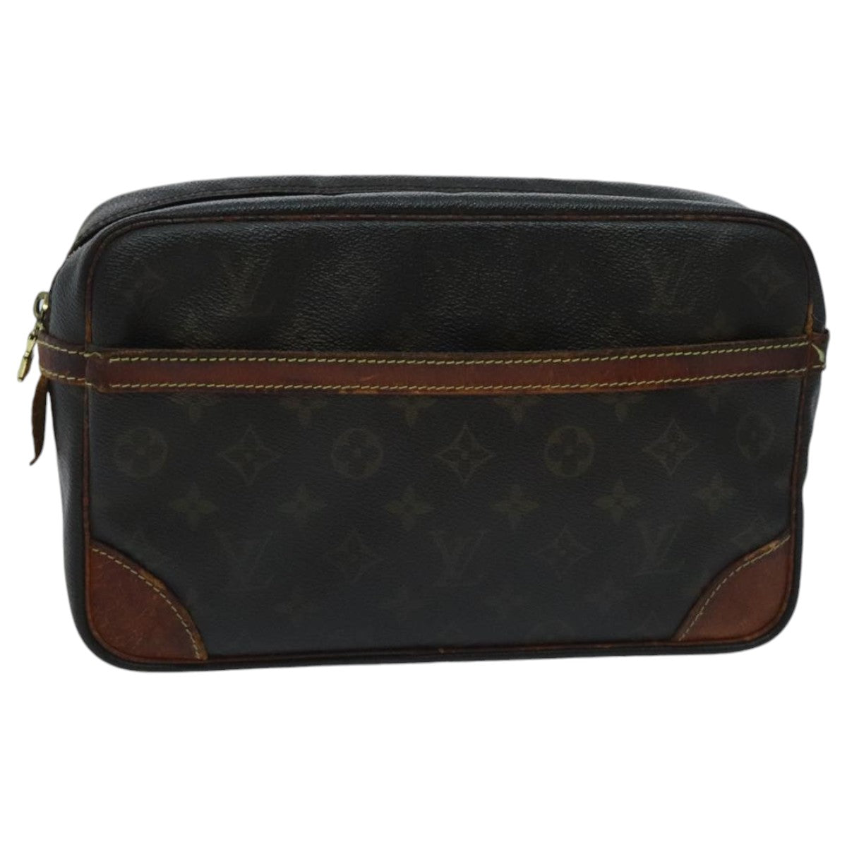LOUIS VUITTON Monogram Compiegne 28 Clutch Bag M51845 LV ti2180